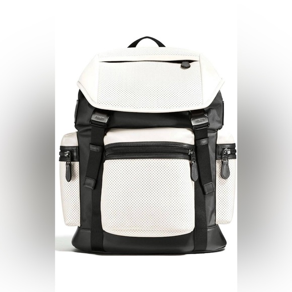 COACH Terrain Trek Pack in Perforated Mixed Materials B&W - Picture 2 of 2